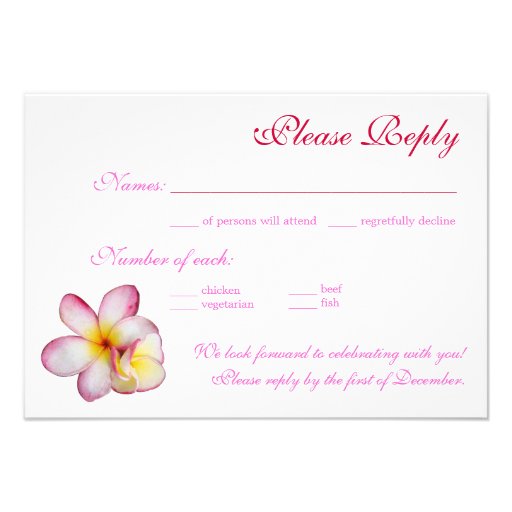 RSVP card Personalized Invitations