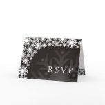 RSVP Card - Snowflake Winter Wedding