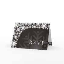 RSVP Card - Snowflake Winter Wedding