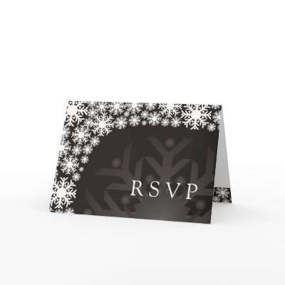 RSVP Card - Snowflake Winter Wedding