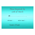 RSVP Card Teal Invitations