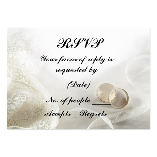 RSVP Card Template Business Card Templates (front side)
