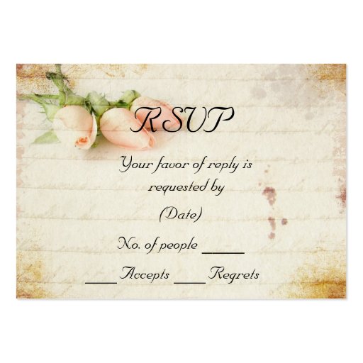 RSVP Card Template Business Card Templates (front side)