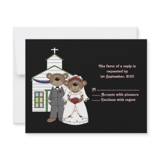 RSVP Card Wedding Bears Collection invitation