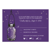 RSVP Card Whimsy Fireflies Custom Announcement