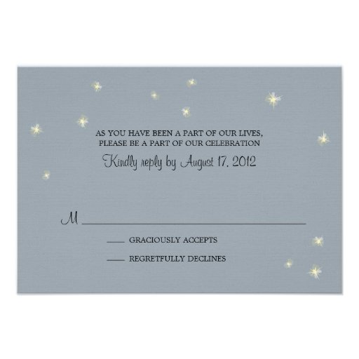 RSVP Card Whimsy Fireflies Custom Invite