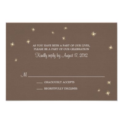 RSVP Card Whimsy Fireflies Invitations