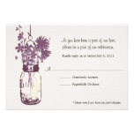 RSVP Card  Wild Flowers & Mason Jar Personalized Announcements