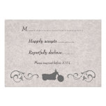RSVP Card with Faux Embossed Motorcycle Announcement