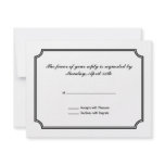 RSVP Card with Lotus Square Pattern Invite