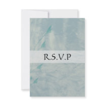 RSVP Cards Aged Blue Flowers Personalized Announcements