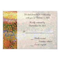 RSVP cards. Flowering Garden, Van Gogh. Custom Invite