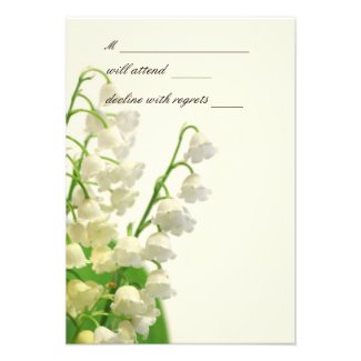RSVP cards Lily of the Valley Custom Invites