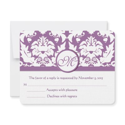 RSVP Cards-Require the 5 x 7 size Inivitations Invite