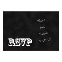 RSVP Chalkboard Style Wedding Invitation Card invitations