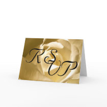 RSVP Cream Rose Wedding Invitation cards