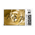 RSVP Cream Rose Wedding Postage Stamp (Medium)