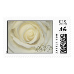 RSVP Cream Wedding Day Rose Postage Stamps