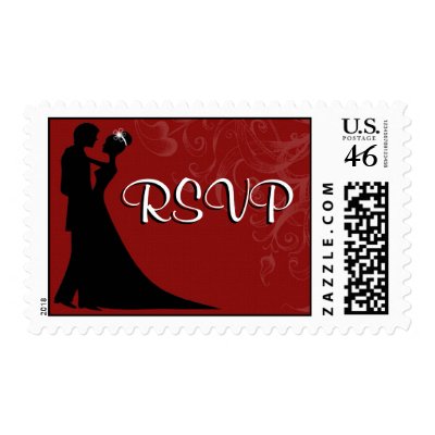 RSVP Dancing Couple Postage Stamp