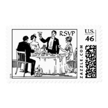 RSVP Dinner Postage stamps
