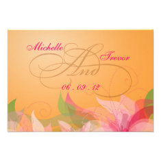RSVP - Fancy Floral Wedding Response Cards Personalized Invitation
