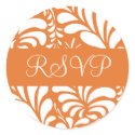 RSVP Fern Flora Envelope Sticker Seal by hummingbirdcake RSVP Fern Flora Envelope Sticker Seal