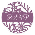 RSVP Fern Flora Envelope Sticker Seal by hummingbirdcake RSVP Fern Flora Envelope Sticker Seal