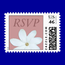 RSVP Flower Postage stamps