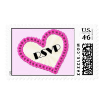 RSVP Flowers Postage Stamp by dndartstudio RSVP Flowers Postage Stamp
