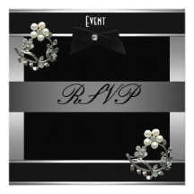 RSVP Formal Black Tie Silver Announcements