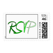 RSVP Greens Postage Stamp by dndartstudio RSVP Greens Postage Stamp