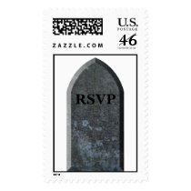 RSVP Halloween Wedding Postage Stamp