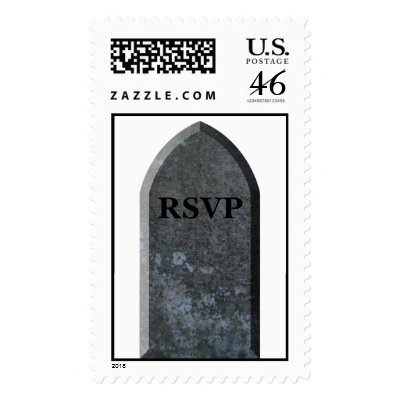 RSVP Halloween Wedding Postage Stamp
