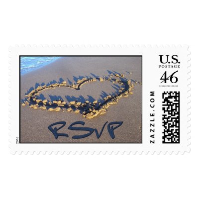 RSVP Heart Postage by beverlytazangel