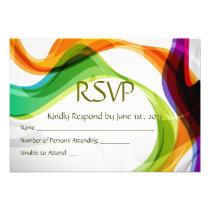 RSVP Hearts Double Infinity & Rainbow Ribbons - 3B Custom Invites