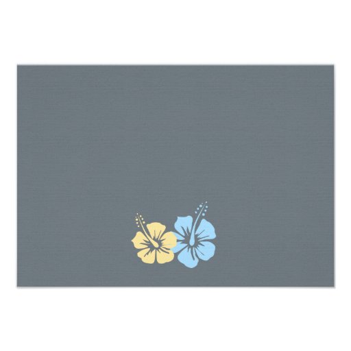 RSVP Hibiscus Flower Boarding Pass Personalized Invites