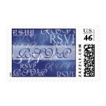 RSVP In Blue Wedding Postage