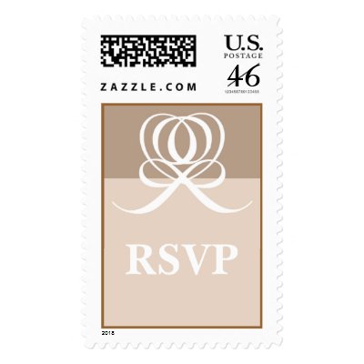 RSVP Invitation Wedding Postage Stamp