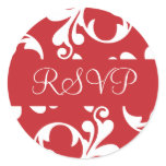 RSVP Leaf Flourish Envelope Sticker Seal