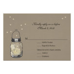 RSVP Mason Jar & Fireflies Wedding Invitation
