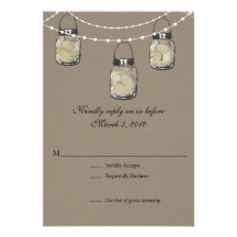 RSVP Mason Jar Wedding Announcement