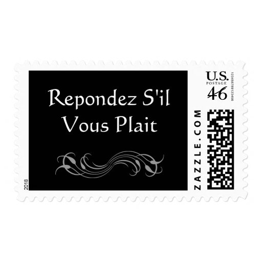 RSVP Meaning Stamp from Zazzle.