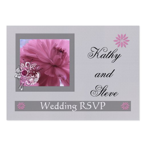 RSVP Mini Card for Email/Phone Response Business Card Template (front side)