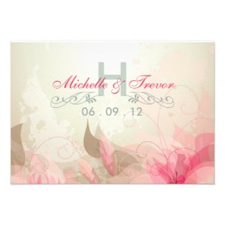 RSVP - Modern Floral Abstract Wedding Invitations