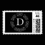 RSVP Monogram D Black and White - Customized