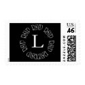 RSVP Monogram L Black and White postage