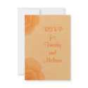 RSVP Note Cards, Orange Roses invitation