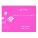 RSVP - Pink Daisy Wedding Response Card Announcement at Zazzle