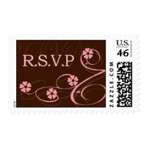 RSVP Pink Flowers postage