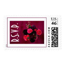 RSVP Pink & Purple Bouquet Postage Stamps